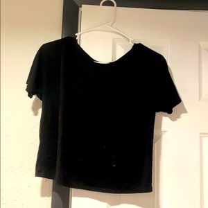 cute crop top open back!